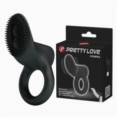 Ерекційне кільце - Cock Ring With On - Contact Vibrator, 100% Silicone, 2 LR1130 Batteries