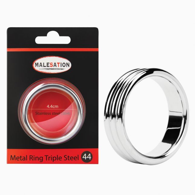 Ерекційне кільце - MALESATION Metal Ring Triple Steel