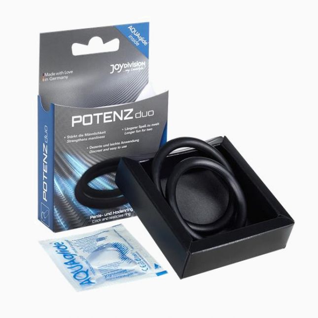 Ерекційні кільця - POTENZduo, black, size M