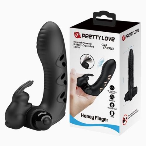 Насадка на палець - Pretty Love Vance Honey Finger Vibrator Black