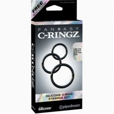 Эрекционное кольцо - Fantasy C-Ringz Silicone 3-Ring Stamina Set