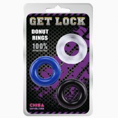Эрекционные кольца - Get Lock Donut Rings-Assorted, 3 шт.