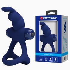Ерекційне кільце - Pretty Love Powerful Vibro Cock Ring II Bunny Blue