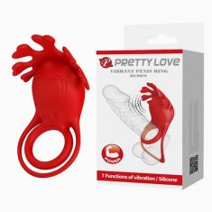 Ерекційне кільце - Pretty Love Vibrant Penis Ring Ruben Red