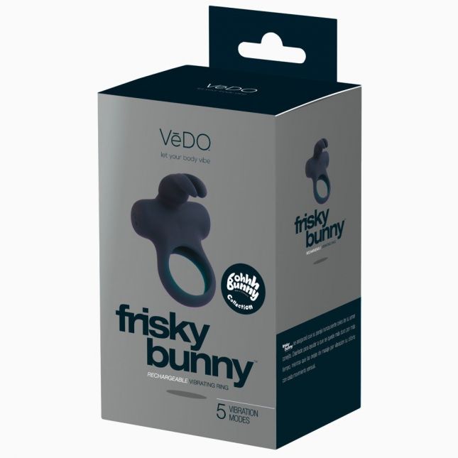 Ерекційне кільце - Frisky Bunny Black Pearl