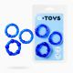 Набір кілець Toyfa A - Toys, TPE, синій, ø 3,5/3/2 см