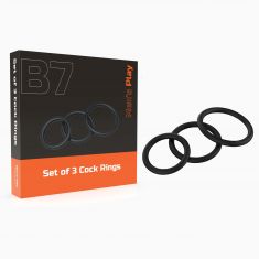 Ерекційні кільця - Erospace Men’s Play Set Of 3 Cock Rings B7