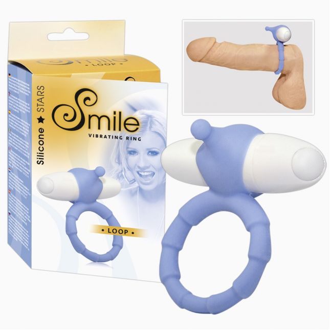 Ерекційне кільце - Smile Loop Vibr. Ring blue