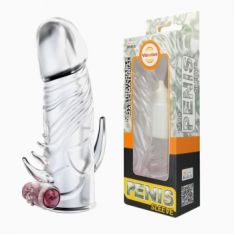 Насадка на член - Penis Sleeve With Vibration, Crystal