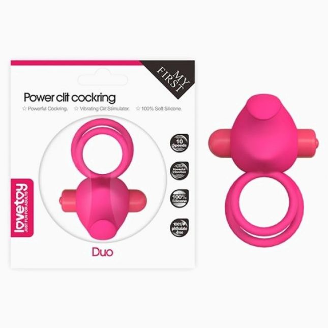 Ерекційне кільце - Power Clit Cockring Duo Pink Ерекційне кільце - Power Clit Cockring Duo Pink