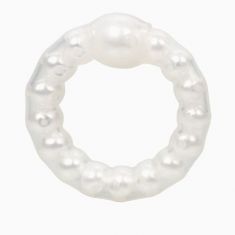 Кольцо на пенис Pearl Beaded Prolong Ring (белый)