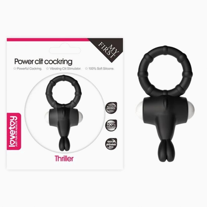 Ерекційне кільце - Power Clit Cockring Thriller Black Ерекційне кільце - Power Clit Cockring Thriller Black