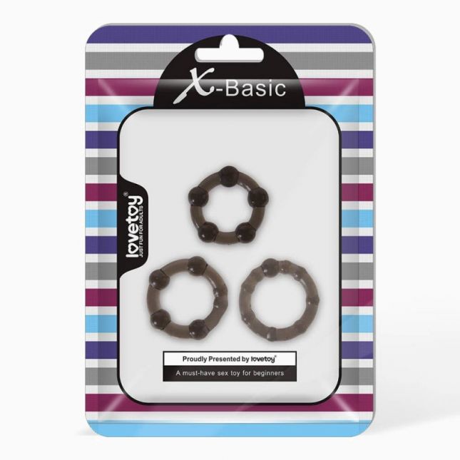 Ерекційне кільце - Beaded Cockring Set, Black