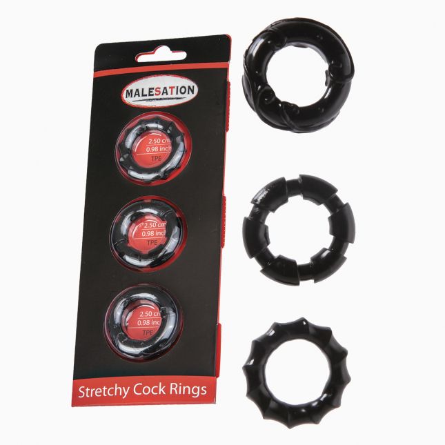 Ерекційні кільця - MALESATION Stretchy Cock Rings