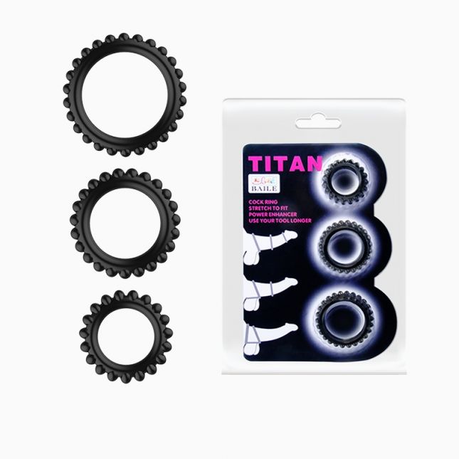 Ерекційні кільця - Titan Cock Ring Set Blue