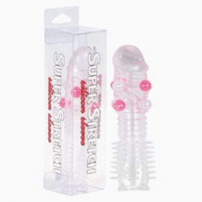 Насадка на член - Transparent Silicone Sleeve With Little Balls