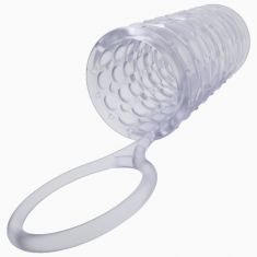 Насадка на член Dorcel Mr Reverse XL с кольцом для мошонки, стимулирующий рельеф
