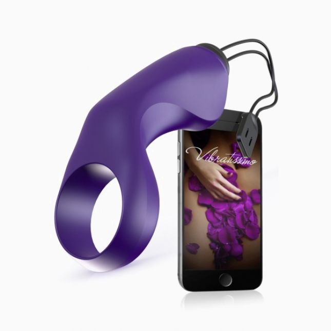 Віброкільце - Vibratissimo Curly, фіолетове