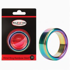 MALESATION Metal Ring Rainbow Steel