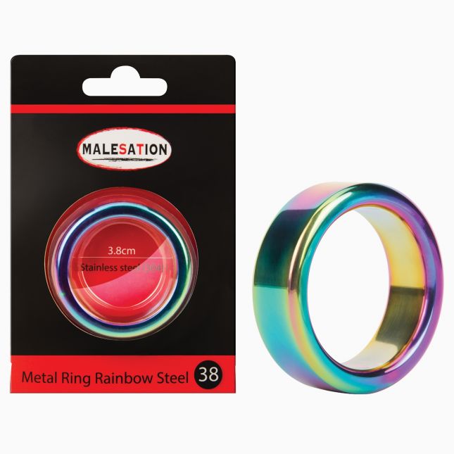 MALESATION Metal Ring Rainbow Steel