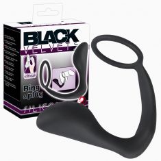 Эрекционное кольцо - Black Velvets Ring & Plug