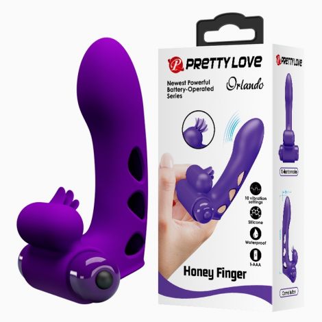 Насадка на палець - Pretty Love Orlando Honey Finger Vibrator Purple
