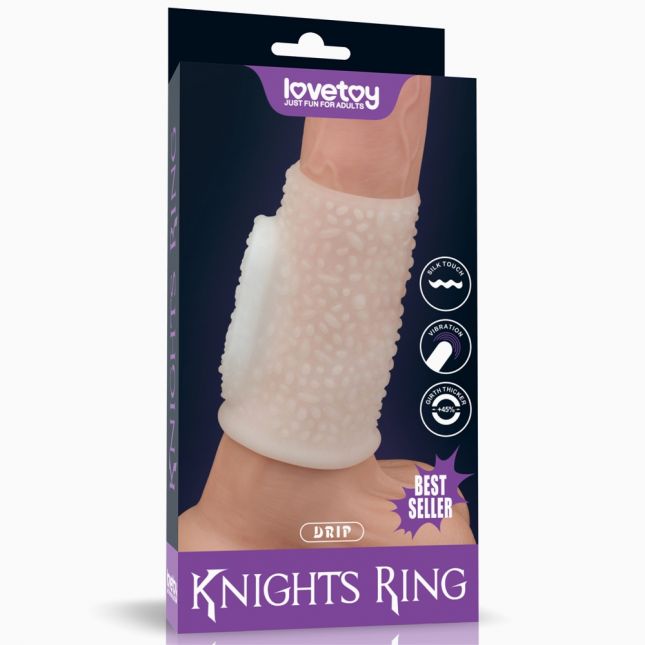 Насадка на член - Vibrating Drip Knights Ring White