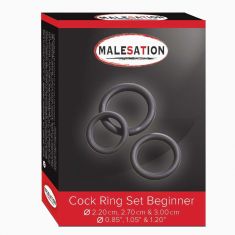 Эрекционные кольца - MALESATION Cock Ring Set Beginner (2,2 см, 2,7 см, 3 см)