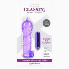 Насадка на член - Classix Textured Sleeve And Bullet Purple Насадка на член - Classix Textured Sleeve And Bullet Purple