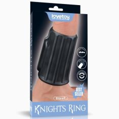 Насадка на член - Vibrating Ridge Knights Ring Black