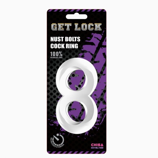 Ерекційне кільце - Duo Cock 8 Ball Ring Clear