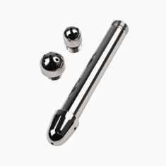 Анальный душ с тремя насадками, Toyfa Metal, серебристый