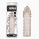 Насадка на член - SuperMe Extra Texture Sleeve Grey