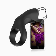 Віброкільце - Vibratissimo Curly, чорне