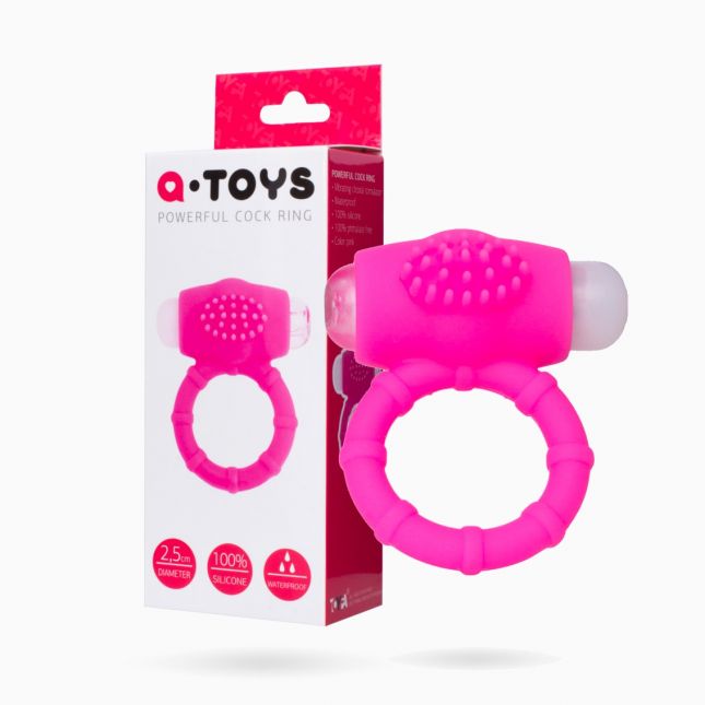 Эрекционное кольцо на пенис Toyfa A-Toys, силикон, розовый, Ø2,5 см