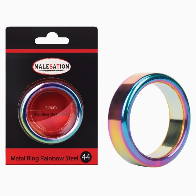 MALESATION Metal Ring Rainbow Steel