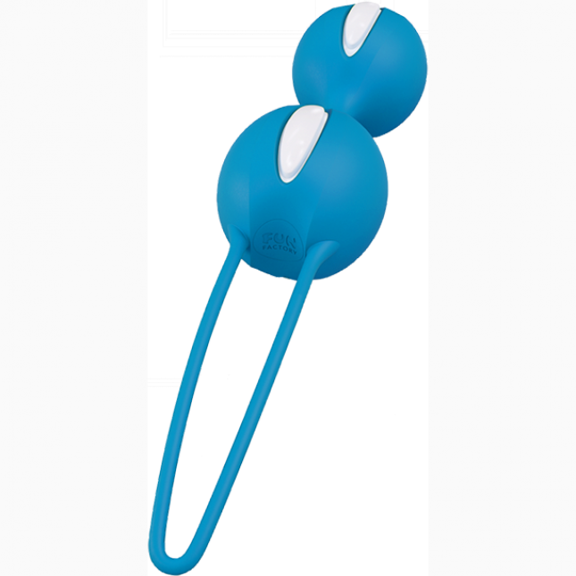 Вагінальні кульки SMARTBALLS DUO від Fun Factory, біло-бірюзовий