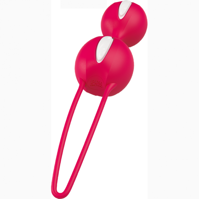 Вагінальні кульки SMARTBALLS DUO від Fun Factory, біло-червоний