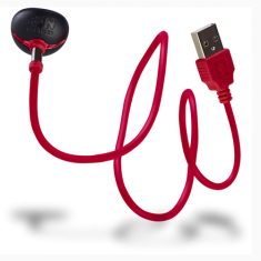 Зарядное устройство USB для аккумуляторных моделей Fun Factory Magnetic Charger USB Plug Click N Charge от Fun Factory, красный