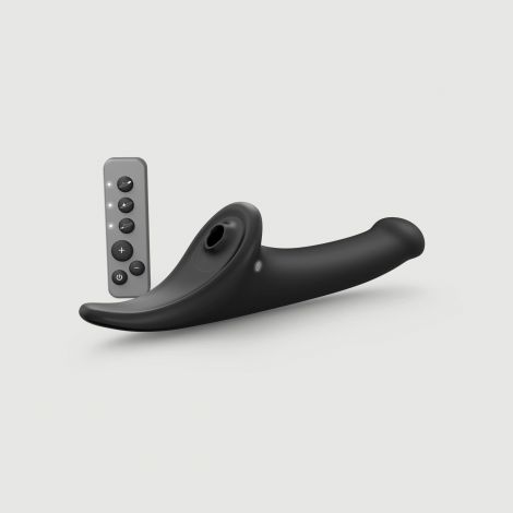 Вібронасадка для страпону з вакуумною стимуляцією Strap-On-Me Multi Orgasm Dildo M Black