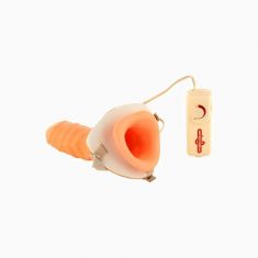 Полый страпон с вибрацией Strap-On Vibrating Extender, 17Х5 см