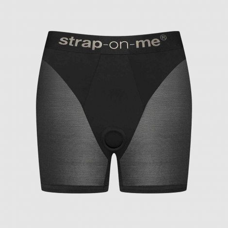 Шорти з фіксацією дилдо Strap-On-Me Harness Lingerie Halo – M – Black, велосипедки