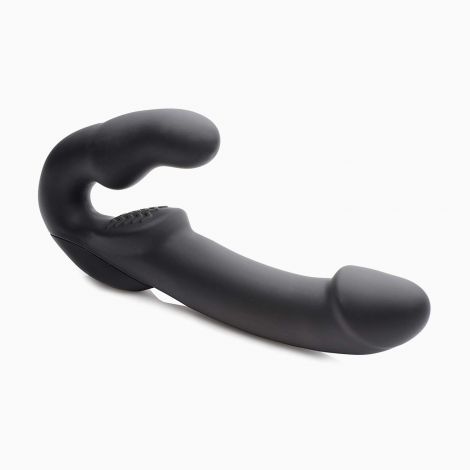 Evoke Rechargeable Vibrating Silicone Strapless Strap On - страпон 24.7х4 см