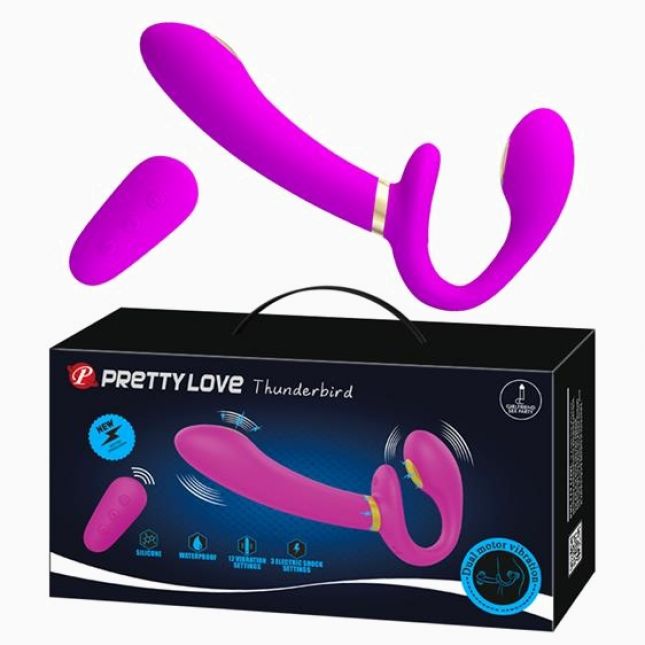 Страпон - Pretty Love Thunderbird Harnessfree Stimulator Purple