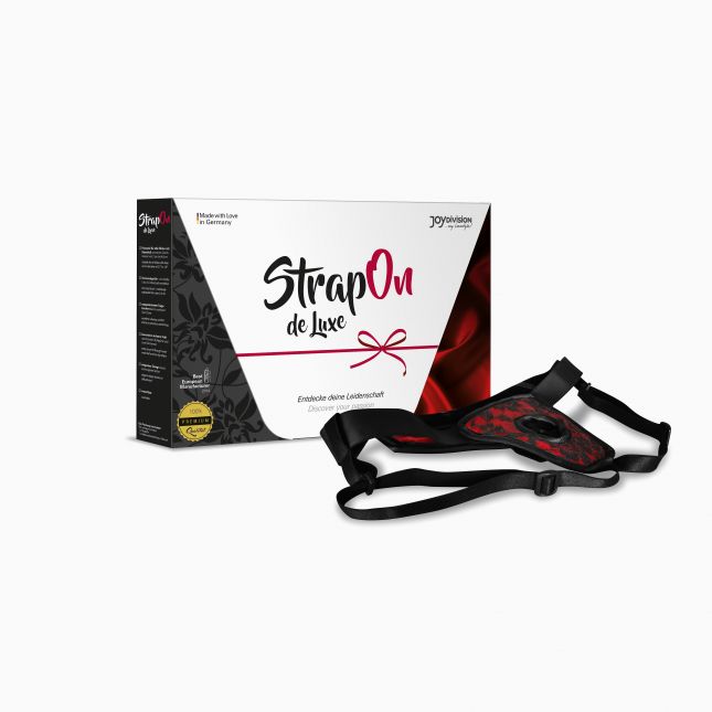 Трусики для страпона - StrapOn de Luxe black, with back, small - large