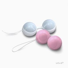 Lelo Luna Beads Mini - вагинальные шарики, 3 см (розовый с голубым)