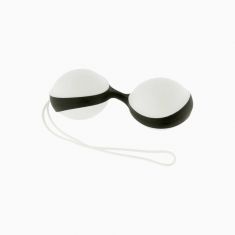 Вагинальные шарики - Amor Gym Balls, белый/черный