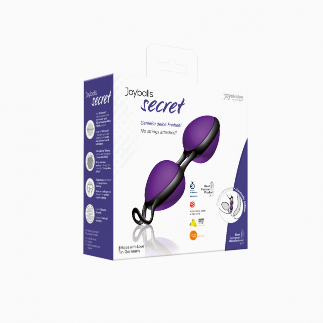 Вагінальні кульки - Joyballs secret, violet/black