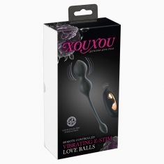 Вагінальні кульки - Xouxou RC Vibrating E-Stim Love Balls
