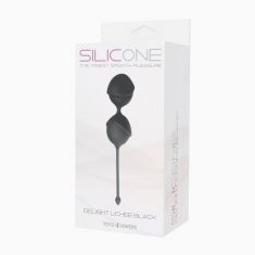 Вагинальные шарики - Silicone Delight Lichee Black